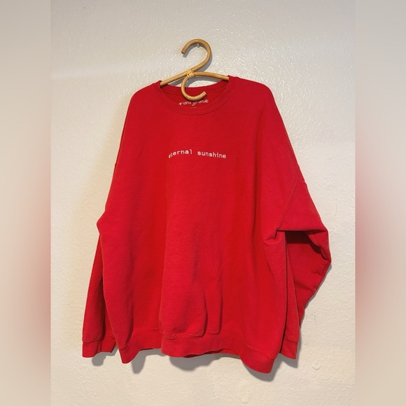 Ariana Grande Eternal Sunshine Red Long Sleeve Official Merch Crewneck Sweater - Picture 1 of 4